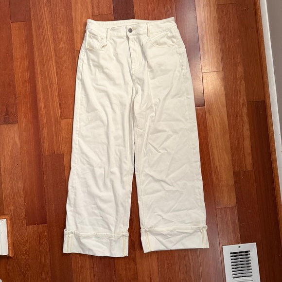 HALARA | wide leg cream pants | Size L - Picture 3 of 9